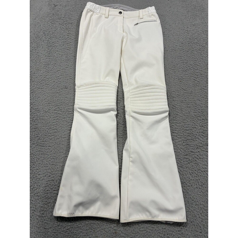 Helly Hansen Snow Pants Womens Medium White Fitted Flare RECCO Insulated Ski